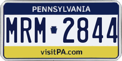 PA license plate MRM2844