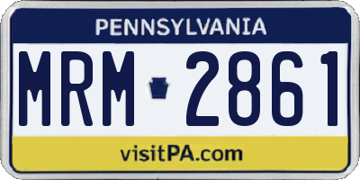 PA license plate MRM2861