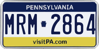 PA license plate MRM2864