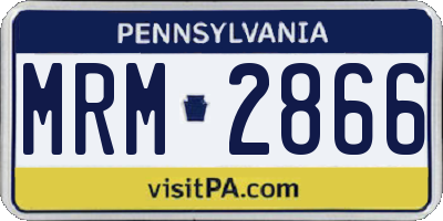 PA license plate MRM2866