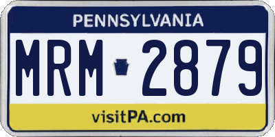 PA license plate MRM2879