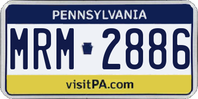 PA license plate MRM2886