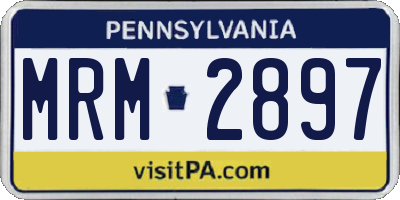 PA license plate MRM2897
