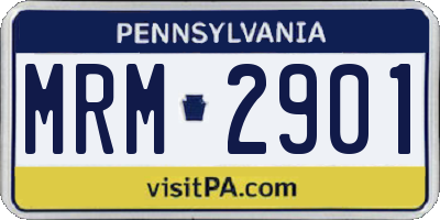 PA license plate MRM2901