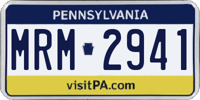 PA license plate MRM2941