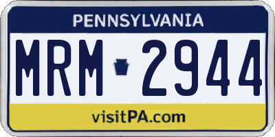 PA license plate MRM2944