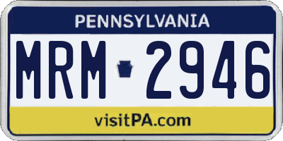 PA license plate MRM2946