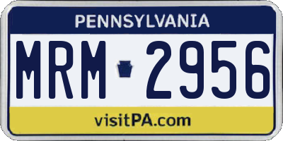 PA license plate MRM2956
