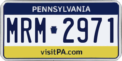 PA license plate MRM2971