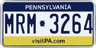 PA license plate MRM3264