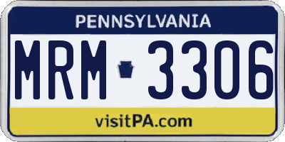 PA license plate MRM3306