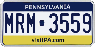 PA license plate MRM3559