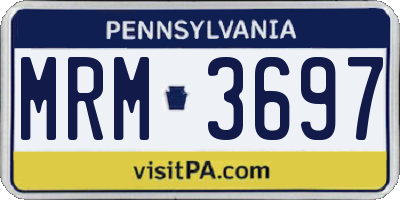 PA license plate MRM3697