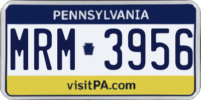PA license plate MRM3956