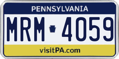 PA license plate MRM4059