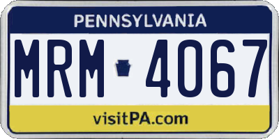 PA license plate MRM4067