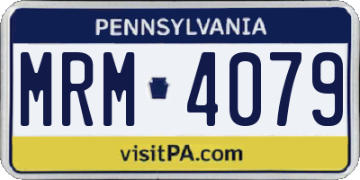 PA license plate MRM4079