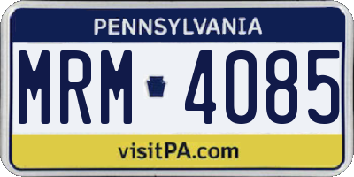PA license plate MRM4085