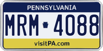 PA license plate MRM4088