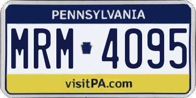 PA license plate MRM4095