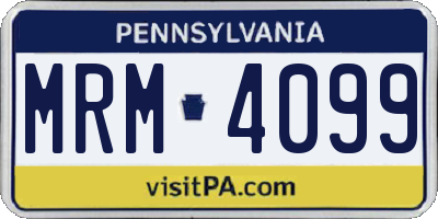 PA license plate MRM4099