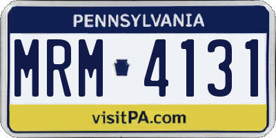 PA license plate MRM4131