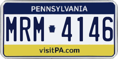 PA license plate MRM4146