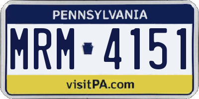 PA license plate MRM4151