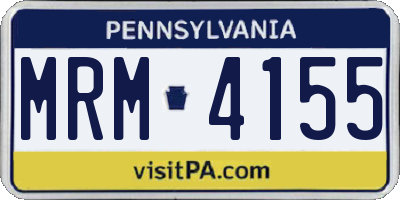 PA license plate MRM4155