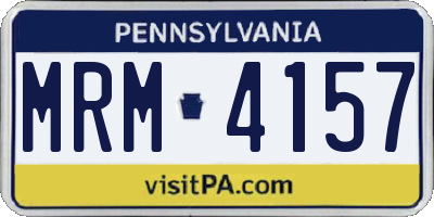 PA license plate MRM4157