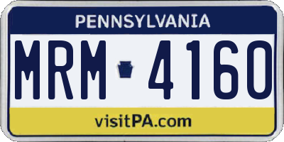 PA license plate MRM4160