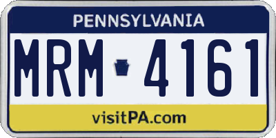 PA license plate MRM4161