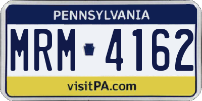 PA license plate MRM4162