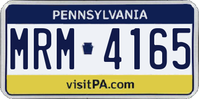 PA license plate MRM4165