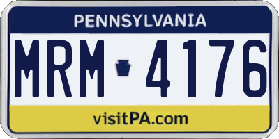 PA license plate MRM4176