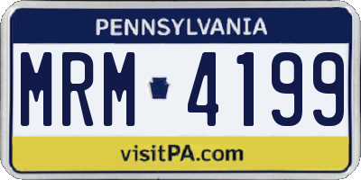PA license plate MRM4199