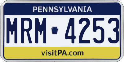 PA license plate MRM4253