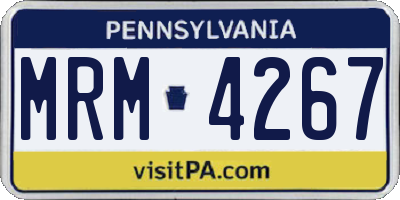 PA license plate MRM4267