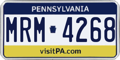 PA license plate MRM4268