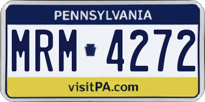 PA license plate MRM4272