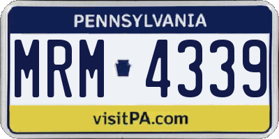 PA license plate MRM4339