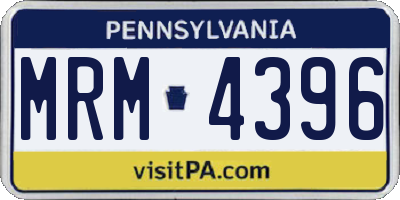 PA license plate MRM4396