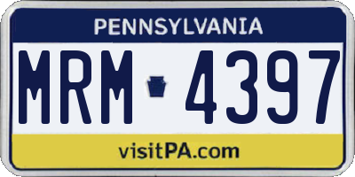 PA license plate MRM4397