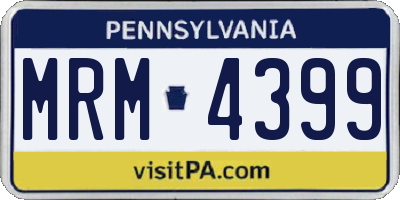 PA license plate MRM4399