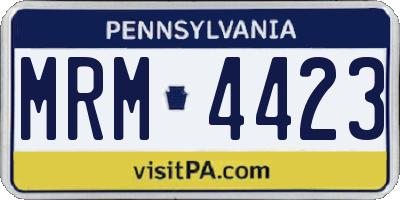 PA license plate MRM4423