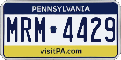 PA license plate MRM4429