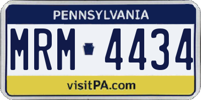 PA license plate MRM4434