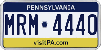 PA license plate MRM4440