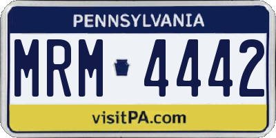 PA license plate MRM4442