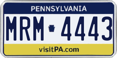 PA license plate MRM4443